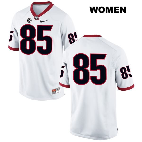 Georgia Bulldogs Women's Jordan Davis #85 NCAA No Name Authentic White Nike Stitched College Football Jersey YKP0756WH